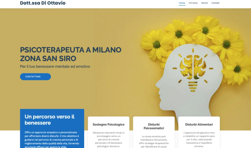 Home page del sito della dott.ssa Di Ottavio, psicoterapeuta a Milano zona San Siro