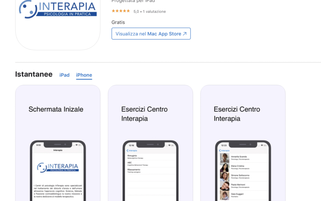 la Prima App Ios per Interapia
